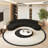 Black semi-circular curved corner sofa-106295163-106295166
