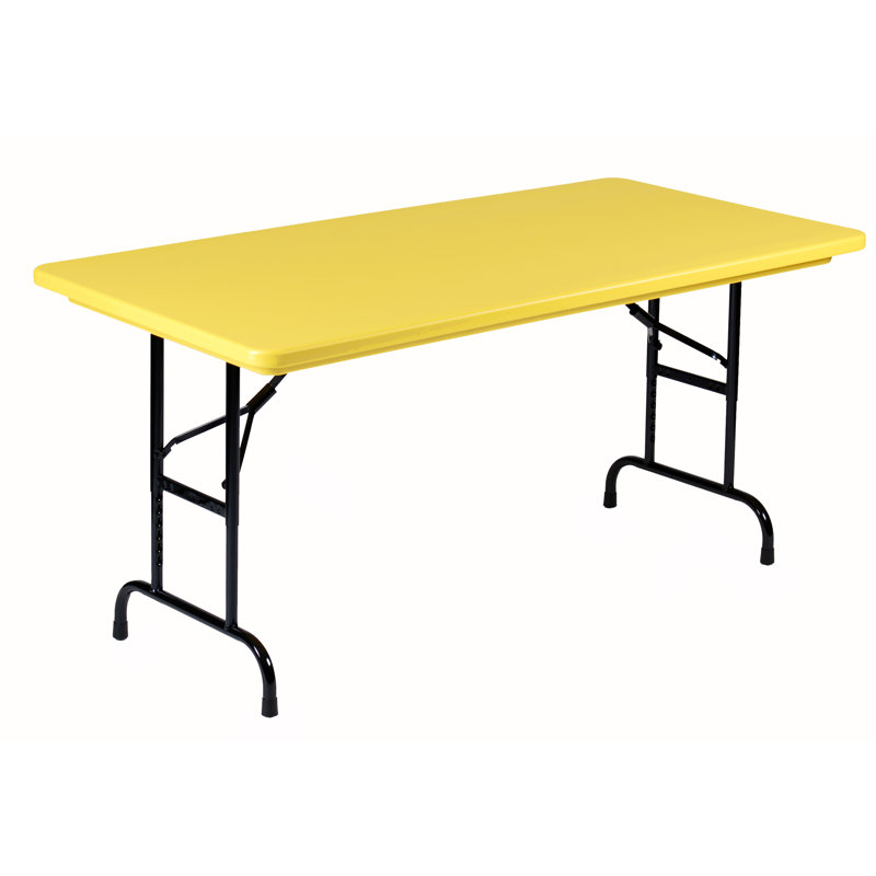 Table pliante réglable 48 po, Jaune