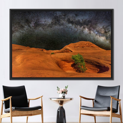 Milky Way Landscape Poster, View Canvas Art, Tree Art Canvas, Alone Tree Wall Art, Starry Sky Canvas Art, Space Canvas, Cosmos Art Canvas,