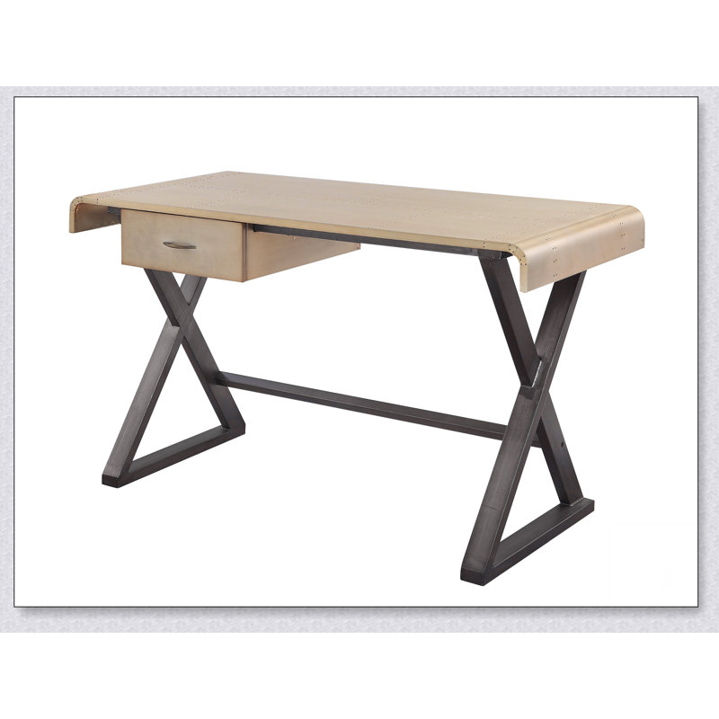 Bureau Danton, aluminium doré