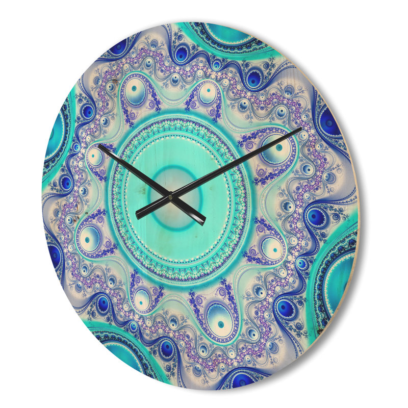 Horloge murale Wavy Curves and Circles, Moyen