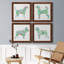 Tapisserie Labrador - ensemble de 4 peintures sur toile encadrées-60147995-60147998