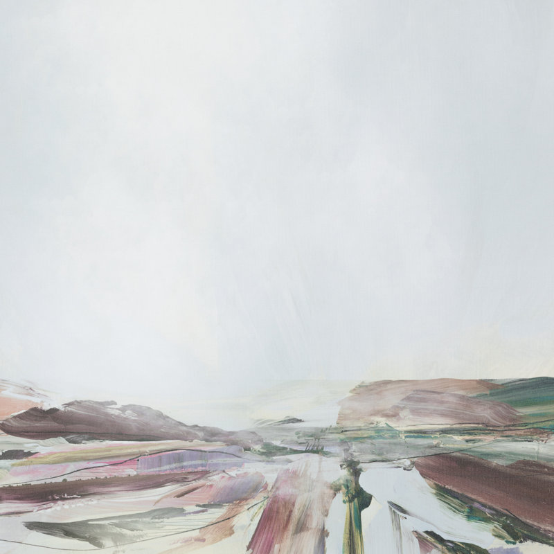 Beauty Painting by Dan Hobday, 32" H x 32" W x 2" D, Light Brown Framed