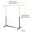 Vanesa Metal Adjustable Rolling Industrial Pipe Clothing Rack
