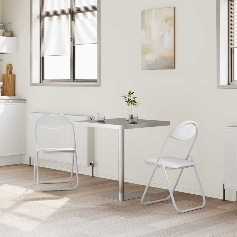 Padded Office Folding Chair Folding Chair Set, White