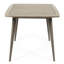 Table de salle à manger d'extérieur en bois gris - Carré avec pieds droits pour un temps délicieux