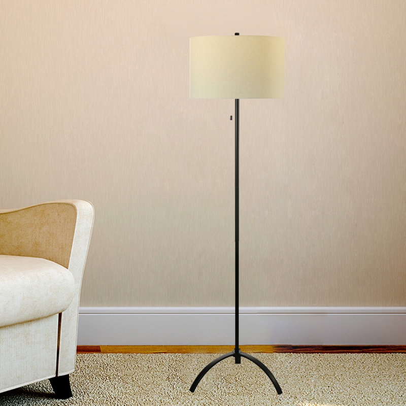 62'' Black Traditional Floor Lamp