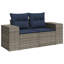 Ensemble de canapé de patio 9 pièces avec coussins en polyester noir Latitude Run®-2137898263