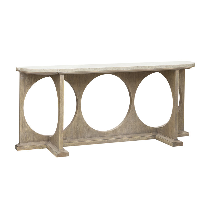 84" Console Table with Concrete Top