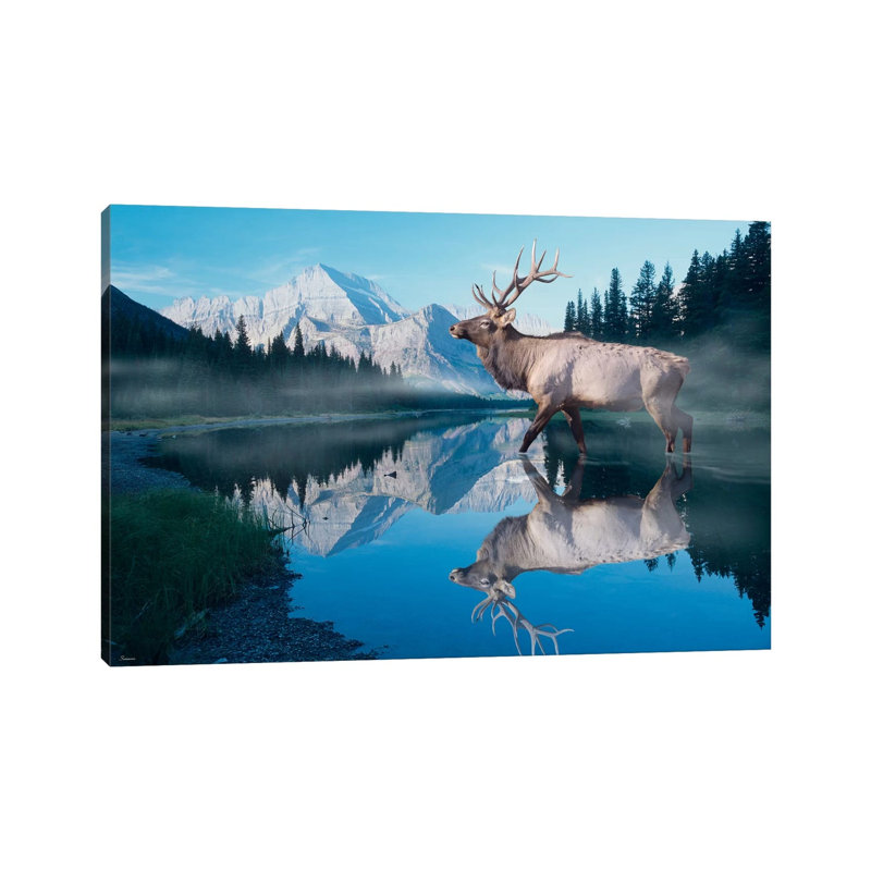 Reflections Of Glacier by Gordon Semmens - Wrapped Canvas Print, 66.04 cm H x 45.72 cm W x 1.91 cm D