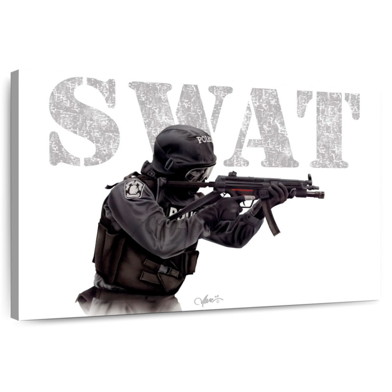 Fighting SWAT, 26" H x 39" W