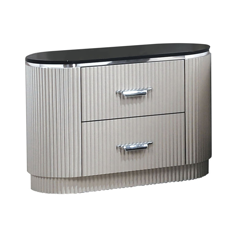 Table de chevet, gris clair