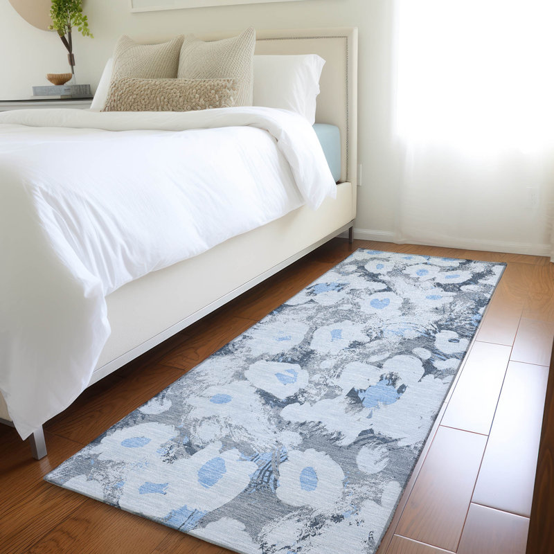 Kinslee Washable Floral Indoor / Outdoor Rug, Runner 2'3" x 7'6"