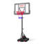 Cerceau de basket-ball portable avec hauteur réglable 5,6 à 10 pi, panneau de 44 po résistant aux chocs, base roulante pour allée et cour-133205815