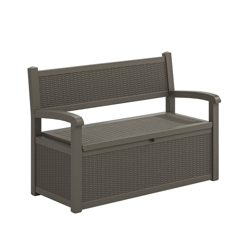 70-Gallon Outdoor Storage Bench, Outdoor Storage Box Waterproof Design with Pre-Lock Feature,  Deck Box Perfect for Patio Storage