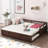 Extending Daybed With Trundle, Wooden Daybed With Trundle, Espresso-250204881