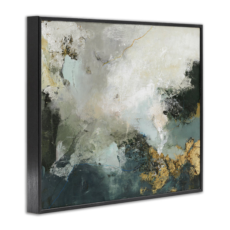  Abstrait orageux encadré, estampe numérique par Design Fabrikken, H 11 po x l 14 po, Giclée encadrée noir minuit