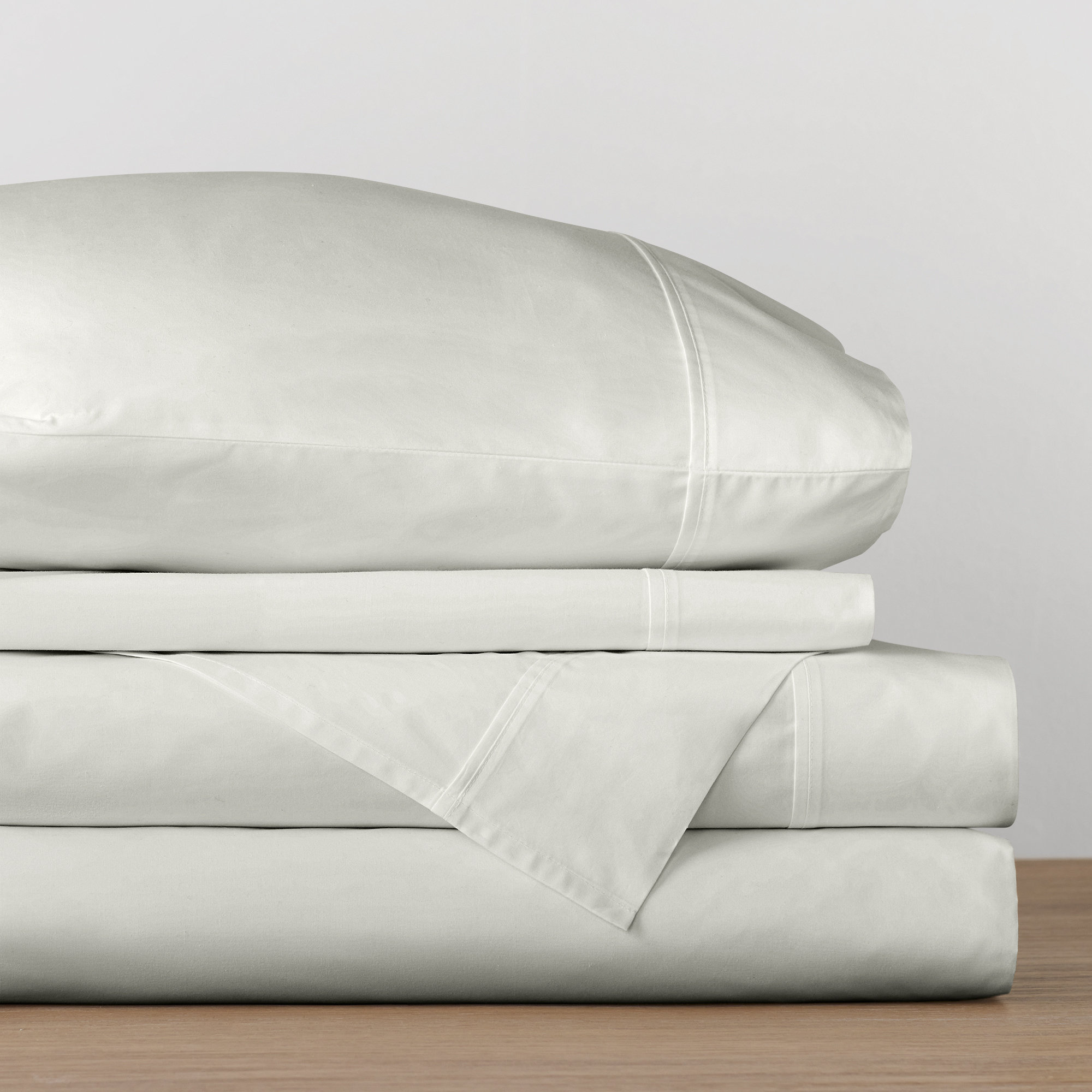 Coyer Classic Cotton Percale Sheet Set, Sage, Full Sheet Set + 1 Fitted Sheet + 2 Pillowcases