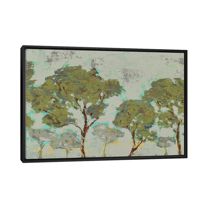 « tree tranquility », reproduction sur toile, Toile avec cadre noir, Pas de tapis, H 32 po x l 48 po x P 1,5 po