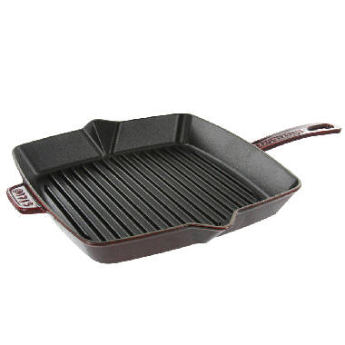 Chasseur French Oval Cast Iron Grill Pan, 18-inch