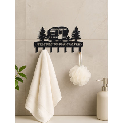 Vintage Pine Tree Wall Rack, Multi-hook Coat & Key Storage