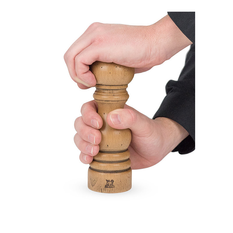 Paris Pepper Mill, 8.67" H x 2.25" W x 2.25" D, Natural/Antique Gold