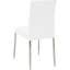 De 4 chaises de salle à manger contemporaines, blanches, avec pieds fuselés fins et horizontaux, siège 19,25 po Ht et chaise 4, revêtement, forme rectangulaire, pieds