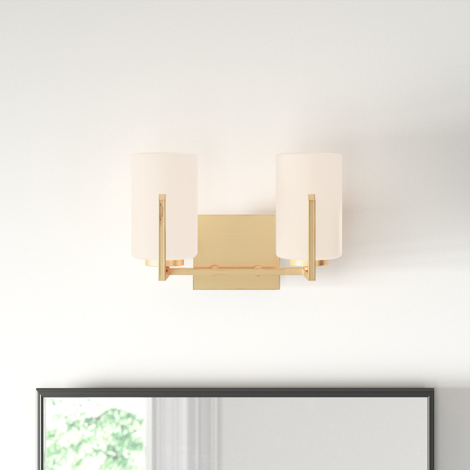 Roni 3-Light Dimmable Vanity Light, Satin Brass, 2-Light