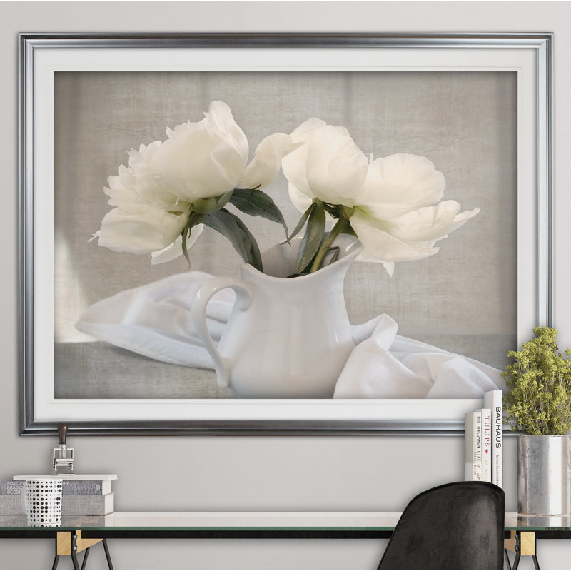 " Farmhouse Blooms ", Silver, 20" H x 24" W x 1.5" D