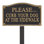 Please Curb Your Dog At The Sidewalk Garden Sign