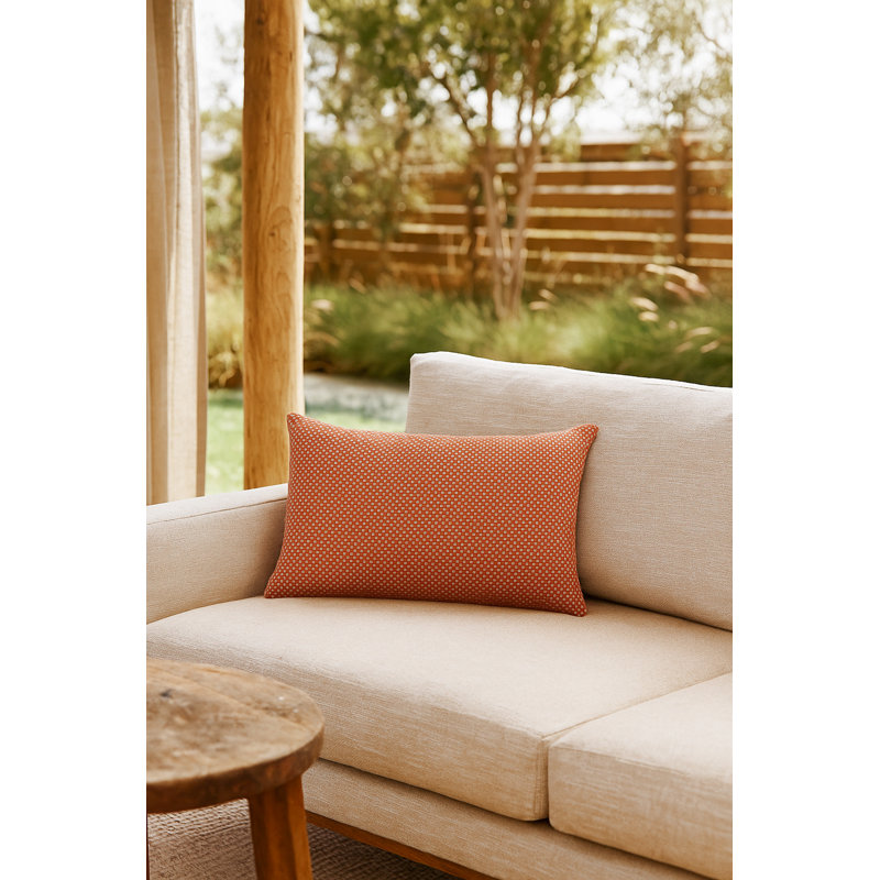 Outdoor Living Pillow Cover, Red, Rectangle 14"H x 20"W, Polyester