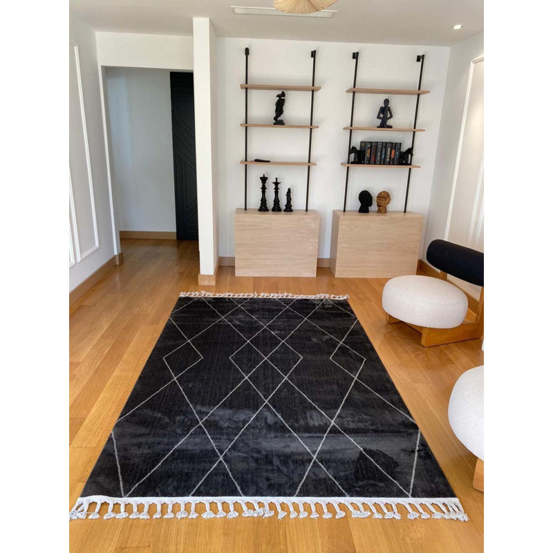 Tapis en coton Tilina, Rectangle 3 pi 11 po x 7 pi 3 po