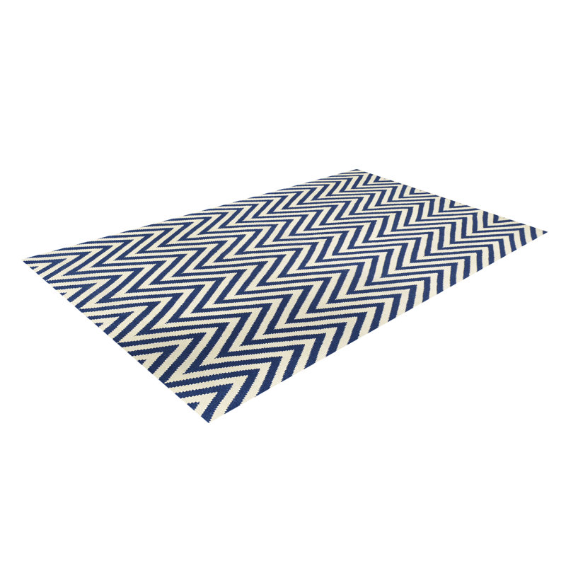 Chevron Wool Hand Woven Area Rug, Rectangle 120cm x 180cm