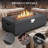 Drazen 5 - Person Patio Furniture Set With Fire Pit Table, All-Weather Wicker Outdoor Conversation Set With Chair And Thick Cushions-794152409-794152413