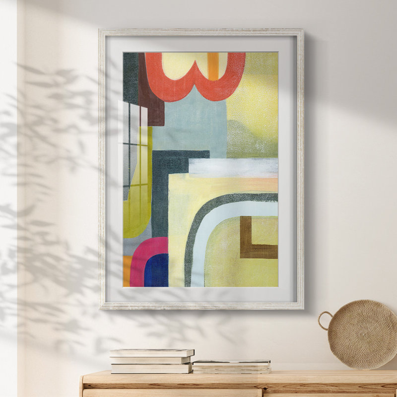 City of Rainbows II - impression encadrée, H 28,5 po x l 20,5 po, Blanc