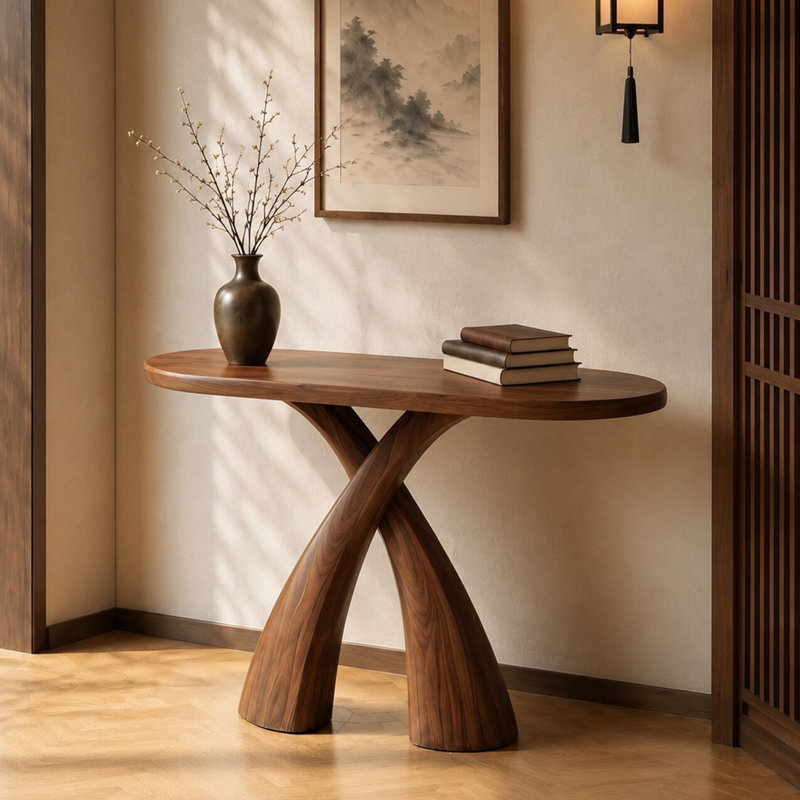 Console Mid-Century, H 31,5 po x l 47,2 po x P 11,8 po