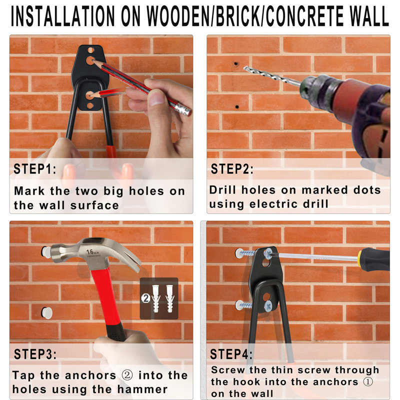 Hooks For Hanging HAISHINE Garage Hooks, Pack Adjustable Hooks