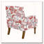 Accent Chair, Floral Upholstery, Nailhead Trim, Solid Wood Legs-1266201191