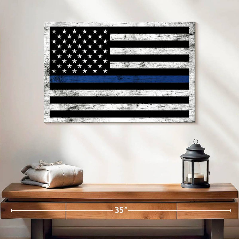 Lelar Police Support Flag, 16" H x 24" W