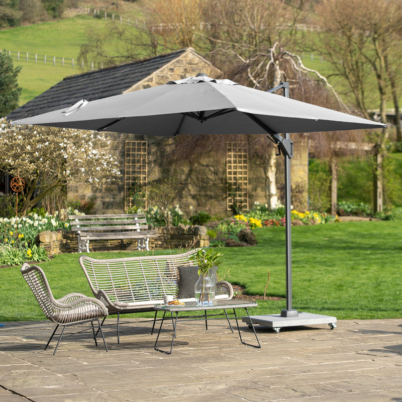 Aarne 270cm Cantilever Parasol, Light Grey