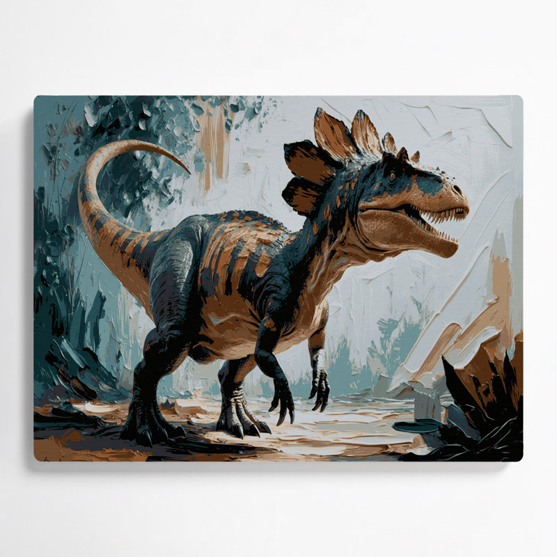 «Dinosaur Parasaurolophus», art mural en métal brun, H 11 po x l 14 po