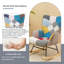 Chaise berçante en tissu, bois et lin-1125294737