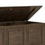 Coffre de rangement en bois massif brun vieilli Connaught