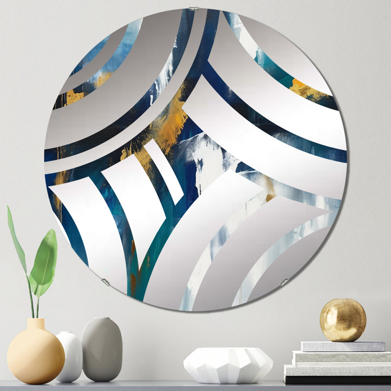 Limbrey - Miroir décoratif Center Wave, 31,4 po x 31,4 po