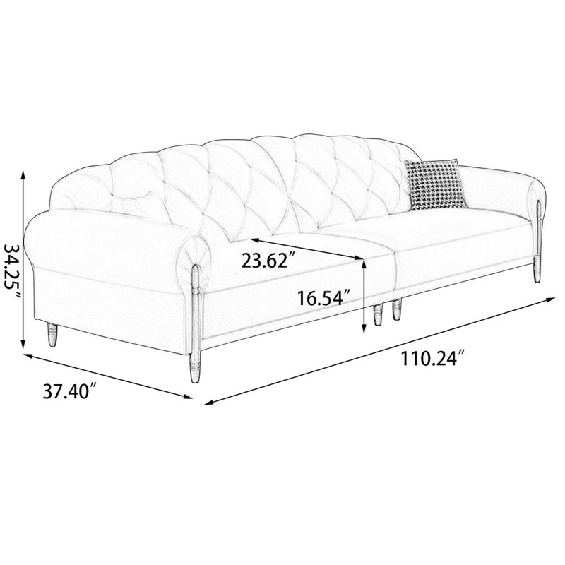 Coussin modulaire en polyester vert, H 34,25 po x l 110,24 po x P 37,4 po, Vert, 4