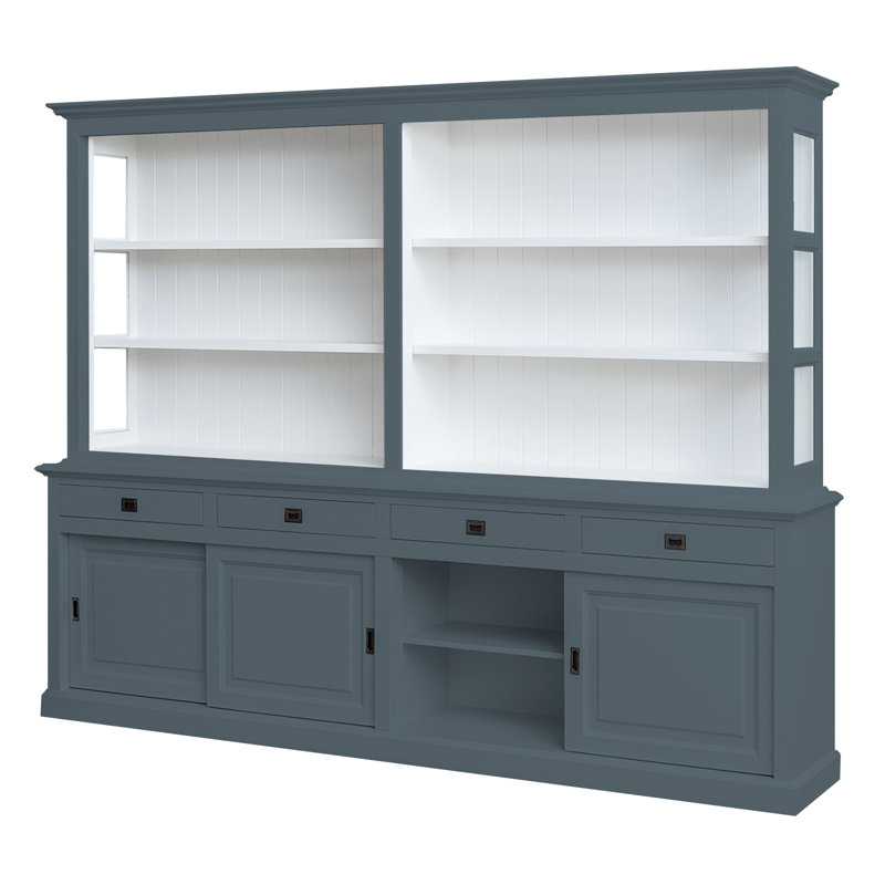 Bush Display Cabinet, Blue/Grey