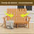 Modern Adirondack Outdoor Loveseat With Side Table, Weather-Resistant Patio Seating Set For Backyard Comfort-114065146