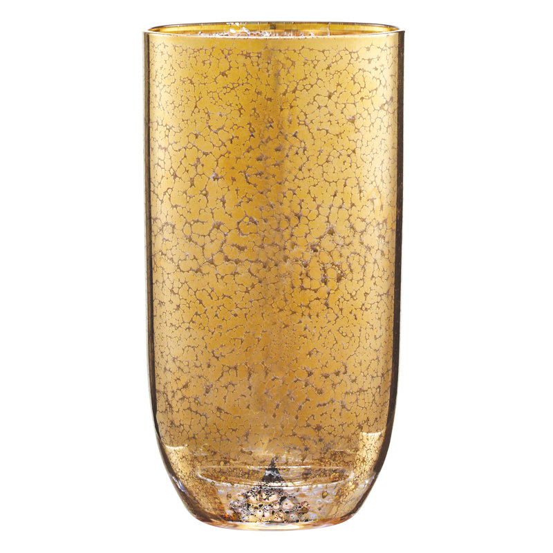 Crackle 18 oz. Drinking Glass, Gold
