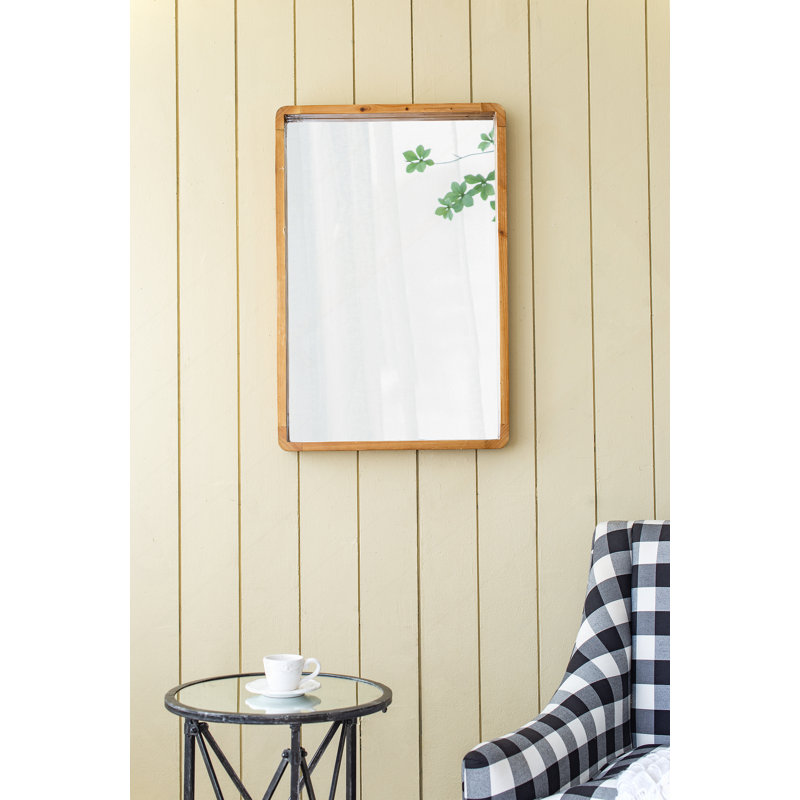 Miroir rectangulaire en bois manufacturé