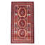 Tapis rouge en laine noué à la main de conception unique 3 pi 5 po x 5 pi 10 po nouvel âge Wismar